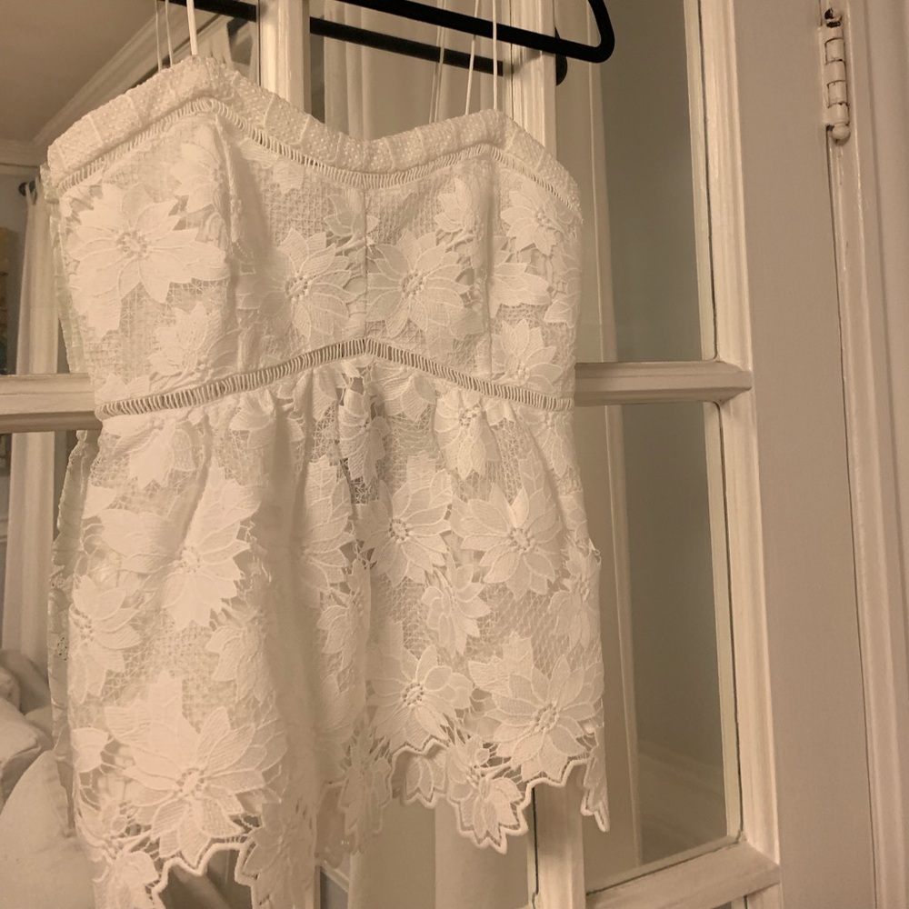 Rachel Zoe Lace White Floral Lace Camisole Top